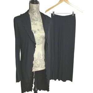 ZENOBIA Black Soft Stretch Jersey Knit Set S Canada Elevated Everyday Minimalist